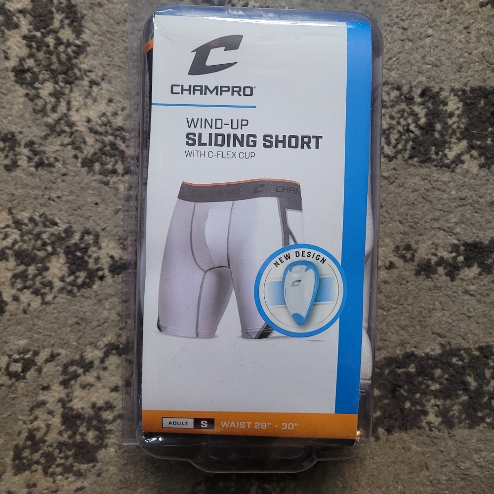 Champro, Adult Small, Sliding Shorts with C-Flex cup